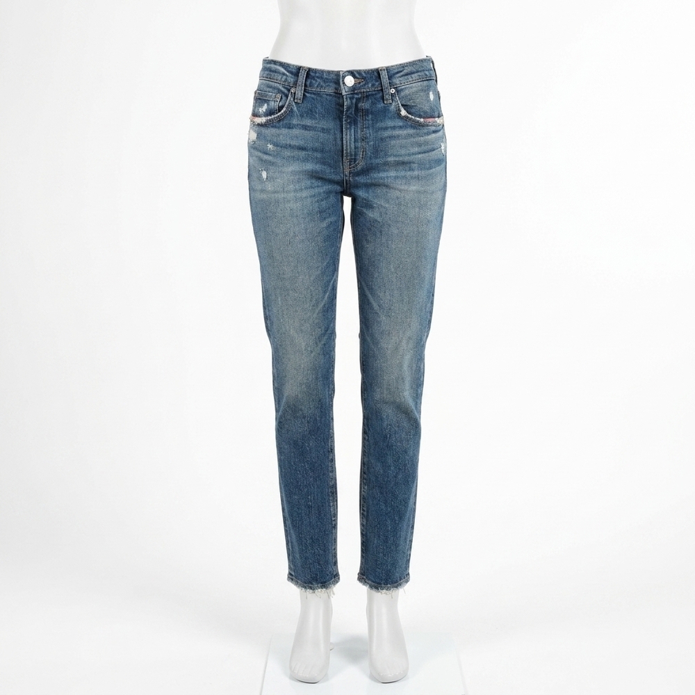 NEW MOUSSY ensley slim straight jean in blue moussy vintage